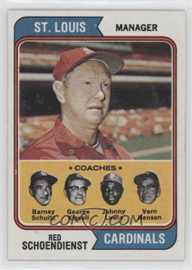 1974 Topps - [Base] #236 - Cardinals Coaches (Red Schoendienst, Barney Schultz, George Kissell, Johnny Lewis, Vern Benson)