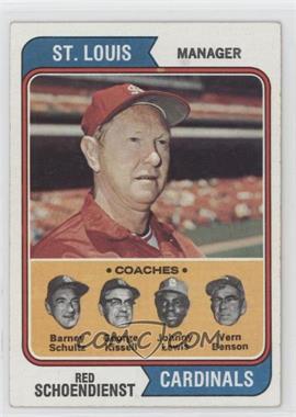 1974 Topps - [Base] #236 - Cardinals Coaches (Red Schoendienst, Barney Schultz, George Kissell, Johnny Lewis, Vern Benson)