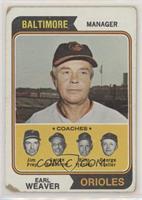 Orioles Coaches (Earl Weaver, Jim Frey, George Bamberger, Billy Hunter, George …