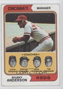 1974 Topps - [Base] #326 - Reds Coaches (Sparky Anderson, Larry Shepard, George Scherger, Alex Grammas, Ted Kluszewski) [Good to VG‑EX]