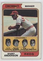 Reds Coaches (Sparky Anderson, Larry Shepard, George Scherger, Alex Grammas, Te…