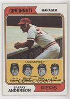 Reds Coaches (Sparky Anderson, Larry Shepard, George Scherger, Alex Grammas, Te…