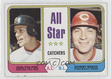 1974 Topps - [Base] #331 - All Star Catchers - Carlton Fisk, Johnny Bench [Good to VG‑EX]