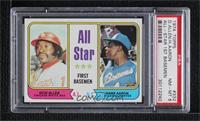 All Star First Basemen - Dick Allen, Hank Aaron [PSA 8 NM‑MT]