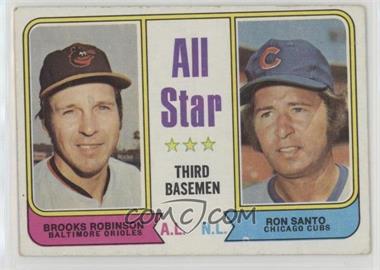 1974 Topps - [Base] #334 - All Star Third Basemen - Brooks Robinson, Ron Santo [Good to VG‑EX]