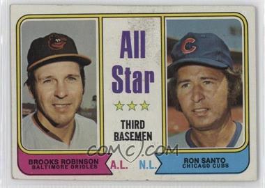 1974 Topps - [Base] #334 - All Star Third Basemen - Brooks Robinson, Ron Santo [Good to VG‑EX]