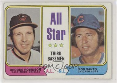 1974 Topps - [Base] #334 - All Star Third Basemen - Brooks Robinson, Ron Santo [Good to VG‑EX]