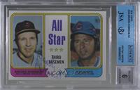 All Star Third Basemen - Brooks Robinson, Ron Santo [JSA Certified En…