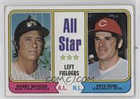 All Star Left Fielders - Bobby Murcer, Pete Rose [Good to VG‑EX]