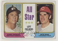 All Star Left Fielders - Bobby Murcer, Pete Rose [Good to VG‑EX]