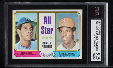 1974 Topps - [Base] #337 - All Star Center Fielders - Amos Otis, Cesar Cedeno [KSA 9.5 NGM]