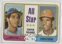 All Star Center Fielders - Amos Otis, Cesar Cedeno [Poor to Fair]