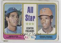 All Star Center Fielders - Amos Otis, Cesar Cedeno [COMC RCR Poor]