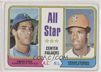 All Star Center Fielders - Amos Otis, Cesar Cedeno [Good to VG‑…