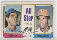 All Star Center Fielders - Amos Otis, Cesar Cedeno [Good to VG‑…