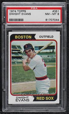 1974 Topps - [Base] #351 - Dwight Evans [PSA 8 NM‑MT]