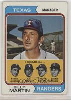 Rangers Coaches (Billy Martin, Frank Lucchesi, Art Fowler, Charlie Silvera, Jac…