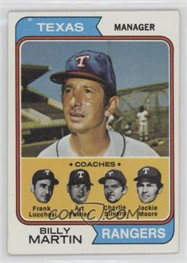 1974 Topps - [Base] #379 - Rangers Coaches (Billy Martin, Frank Lucchesi, Art Fowler, Charlie Silvera, Jackie Moore)
