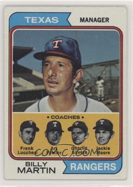 1974 Topps - [Base] #379 - Rangers Coaches (Billy Martin, Frank Lucchesi, Art Fowler, Charlie Silvera, Jackie Moore)