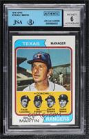 Rangers Coaches (Billy Martin, Frank Lucchesi, Art Fowler, Charlie Silvera, Jac…