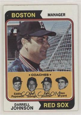 1974 Topps - [Base] #403 - Red Sox Coaches (Darrell Johnson, Eddie Popowski, Lee Stange, Don Zimmer, Don Bryant)