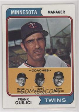 1974 Topps - [Base] #447 - Twins Coaches (Frank Quilici, Ralph Rowe, Vern Morgan, Buck Rodgers)