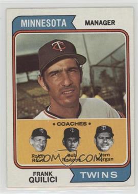 1974 Topps - [Base] #447 - Twins Coaches (Frank Quilici, Ralph Rowe, Vern Morgan, Buck Rodgers)