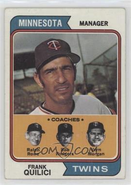 1974 Topps - [Base] #447 - Twins Coaches (Frank Quilici, Ralph Rowe, Vern Morgan, Buck Rodgers)