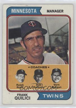 1974 Topps - [Base] #447 - Twins Coaches (Frank Quilici, Ralph Rowe, Vern Morgan, Buck Rodgers)