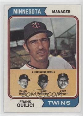 1974 Topps - [Base] #447 - Twins Coaches (Frank Quilici, Ralph Rowe, Vern Morgan, Buck Rodgers)