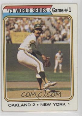 1974 Topps - [Base] #472 - '73 World Series - Game #1 (Oakland 2 New York 1) [Good to VG‑EX]