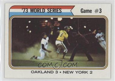 1974 Topps - [Base] #474 - '73 World Series - Game #3 (Oakland 3 New York 2)