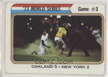 1974 Topps - [Base] #474 - '73 World Series - Game #3 (Oakland 3 New York 2) [Poor to Fair]