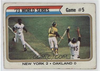 1974 Topps - [Base] #476 - '73 World Series - Game #5 (New York 2 Oakland 0) [COMC RCR Poor]