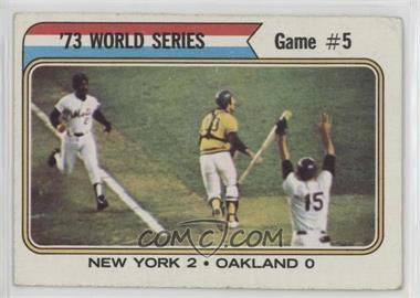 1974 Topps - [Base] #476 - '73 World Series - Game #5 (New York 2 Oakland 0) [Good to VG‑EX]