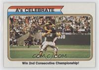 '73 World Series - A's Celebrate (Win 2nd Consecutive Championship!)