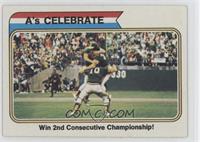 '73 World Series - A's Celebrate (Win 2nd Consecutive Championship!) [Good …