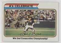 '73 World Series - A's Celebrate (Win 2nd Consecutive Championship!)