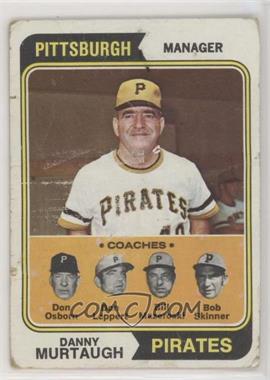 1974 Topps - [Base] #489 - Pirates Coaches (Danny Murtaugh, Don Osborn, Don Leppert, Bill Mazeroski, Bob Skinner) [Poor to Fair]