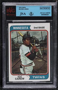 1974 Topps - [Base] #50 - Rod Carew [JSA Certified Encased by BVG]