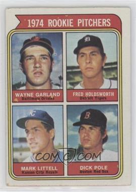 1974 Topps - [Base] #596 - Rookie Pitchers - Wayne Garland, Fred Holdsworth, Mark Little, Dick Pole [Good to VG‑EX]