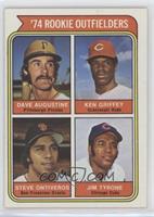 Rookie Outfielders - Dave Augustine, Ken Griffey, Steve Ontiveros, Jim Tyrone)