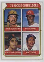 Rookie Outfielders - Dave Augustine, Ken Griffey, Steve Ontiveros, Jim Tyrone)