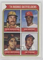 Rookie Outfielders - Dave Augustine, Ken Griffey, Steve Ontiveros, Jim Tyrone)