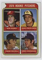 Rookie Pitchers - Ron Diorio, Dave Freisleben, Frank Riccelli, Greg Shanahan (S…