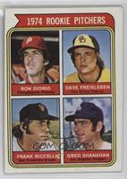 Rookie Pitchers - Ron Diorio, Dave Freisleben, Frank Riccelli, Greg Shanahan (S…