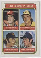 Rookie Pitchers - Ron Diorio, Dave Freisleben, Frank Ricceli, Greg Shanahan (Wa…