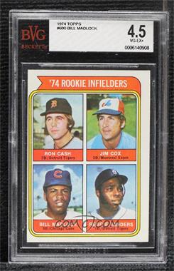 1974 Topps - [Base] #600 - Rookie Infielders - Ron Cash, Jim Cox, Bill Madlock, Reggie Sanders [BVG 4.5 VG‑EX+]