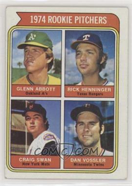 1974 Topps - [Base] #602 - Rookie Pitchers - Glenn Abbott, Rick Henninger, Craig Swan, Dan Vossler