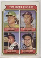 Rookie Pitchers - Glenn Abbott, Rick Henninger, Craig Swan, Dan Vossler